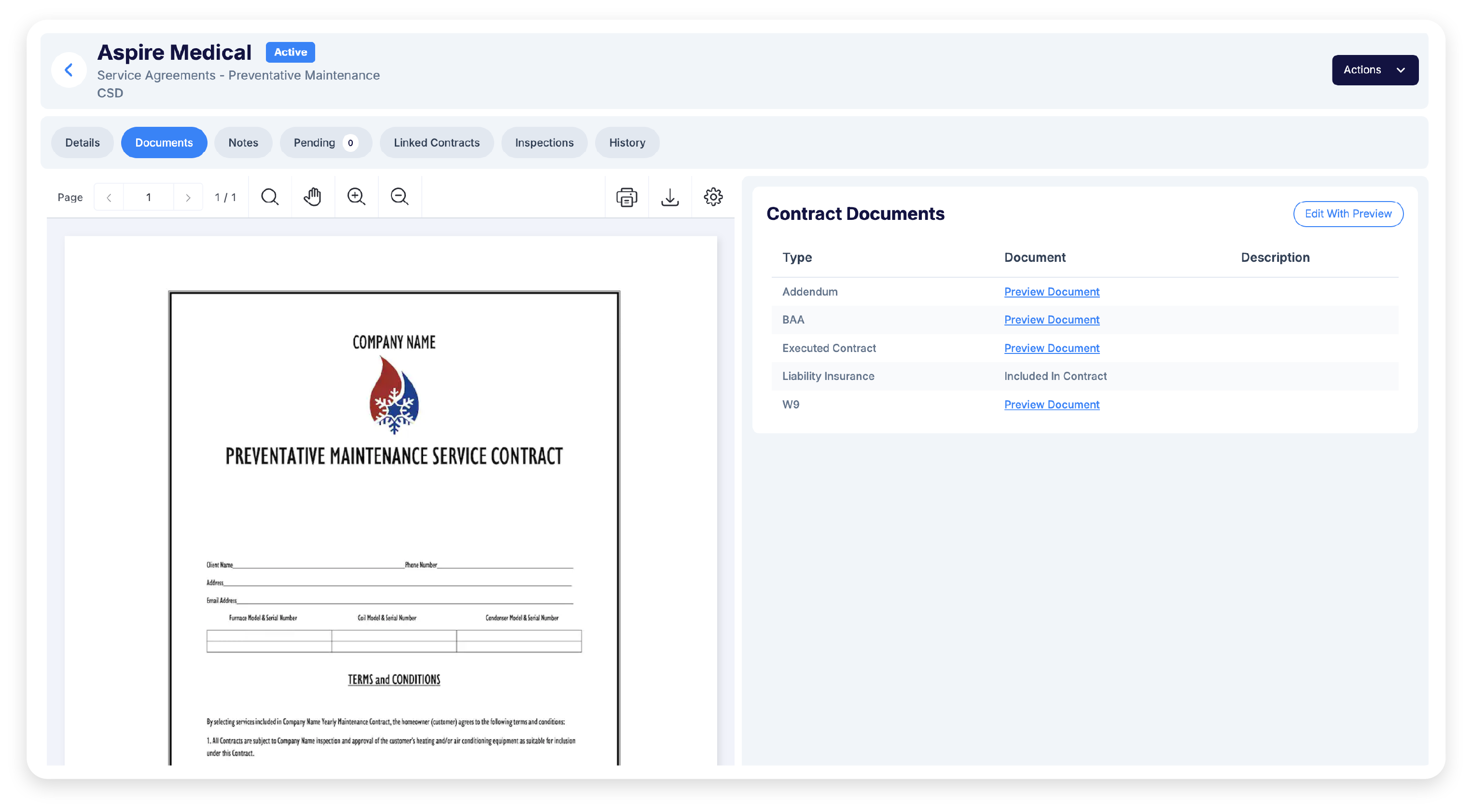 RFX Contract Management