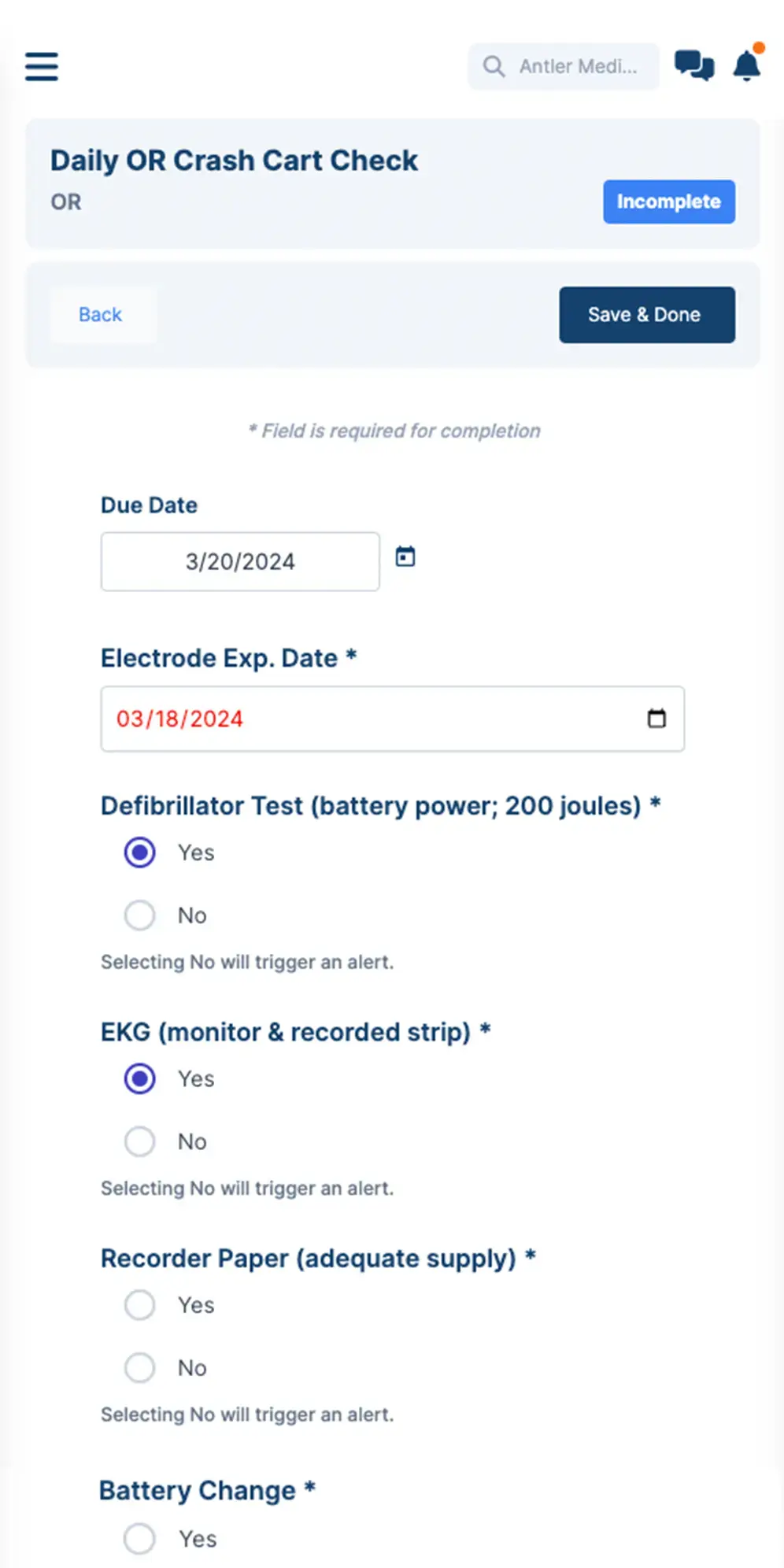 Logs Mobile View